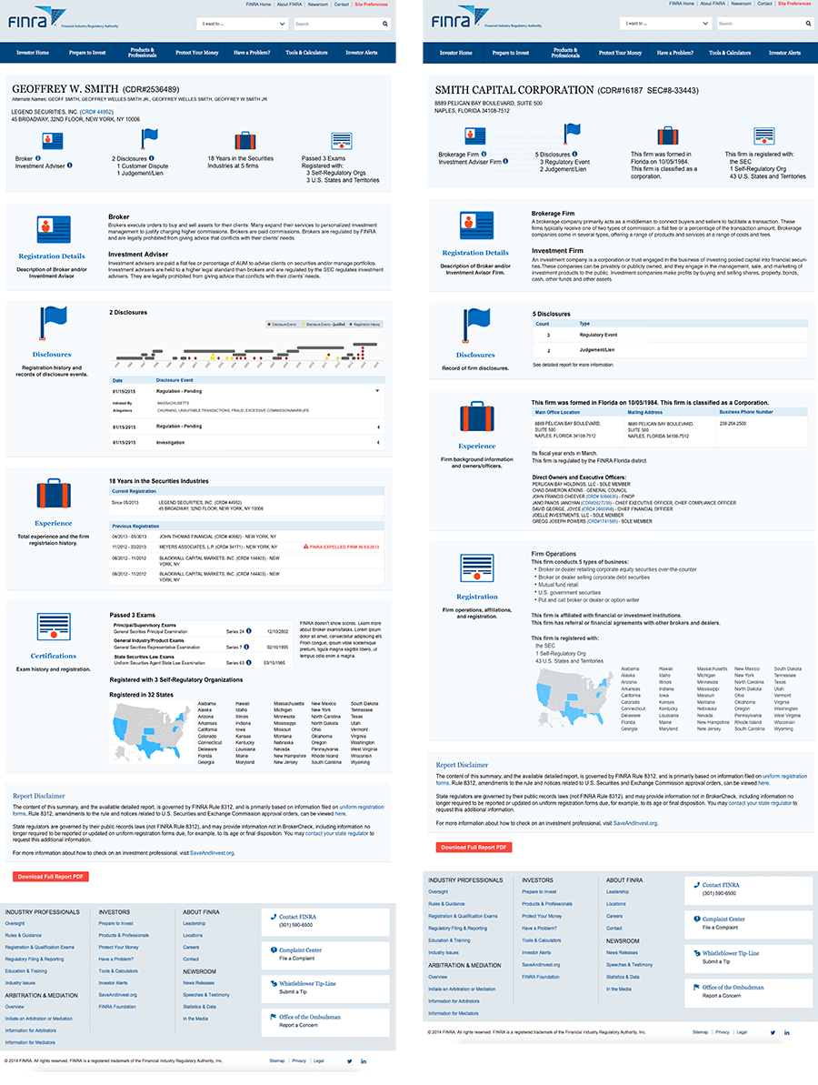 Financial Tool Individual Firm Details